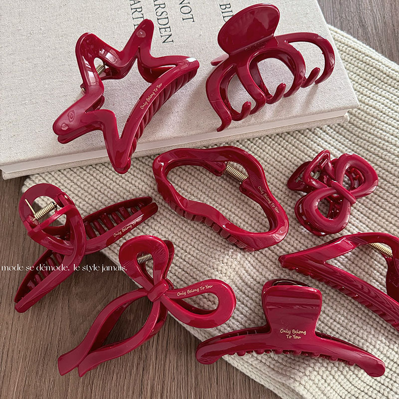Resin Art Alphabet - Pince à cheveux Red Collection New