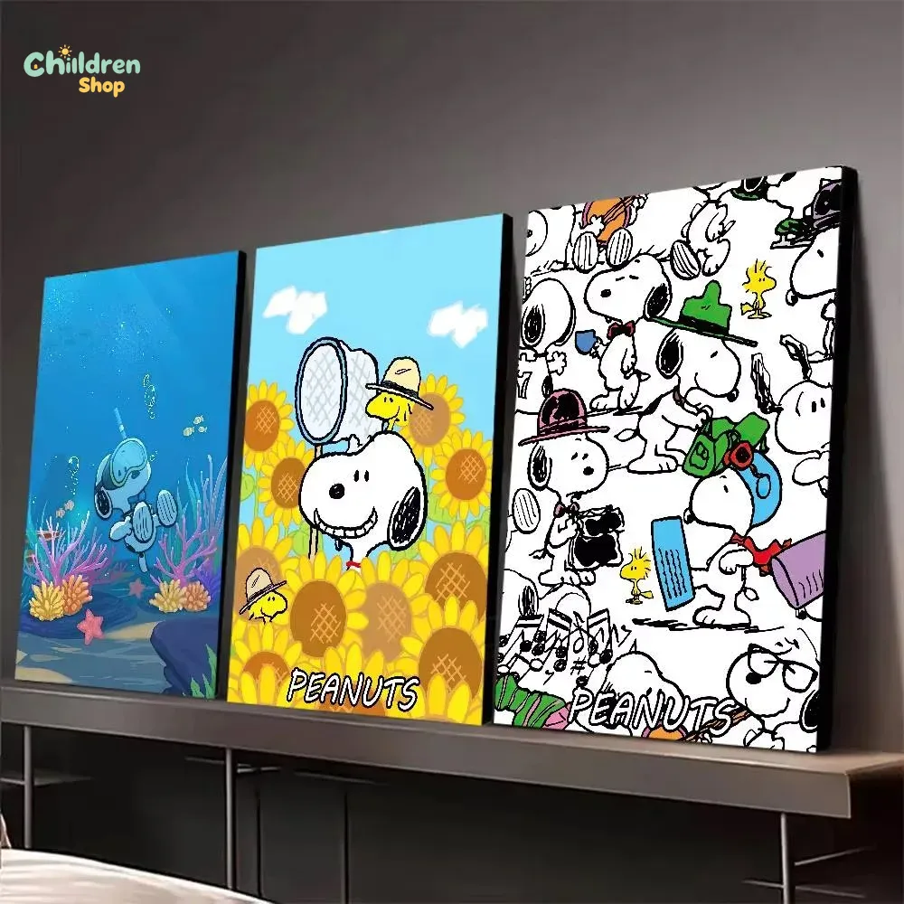 Resin Art Work - Peinture à strass Snoopy, motif de