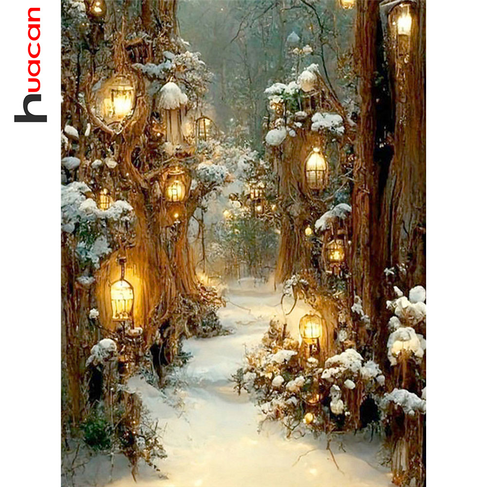 Resin Art Wallpaper - Huacan-Kit de peinture de paysage de