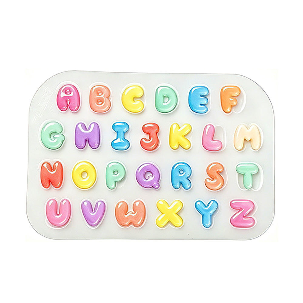 Resin Art Alphabet - Lot de 2 mini-moules en silicone