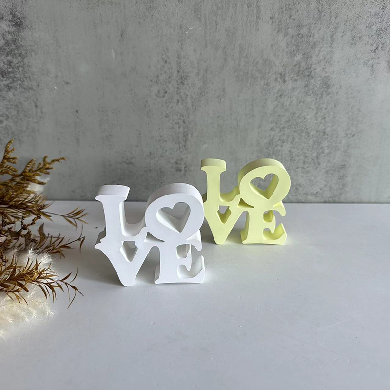 Resin Art Alphabet - Moule en Silicone avec lettres d'amour,