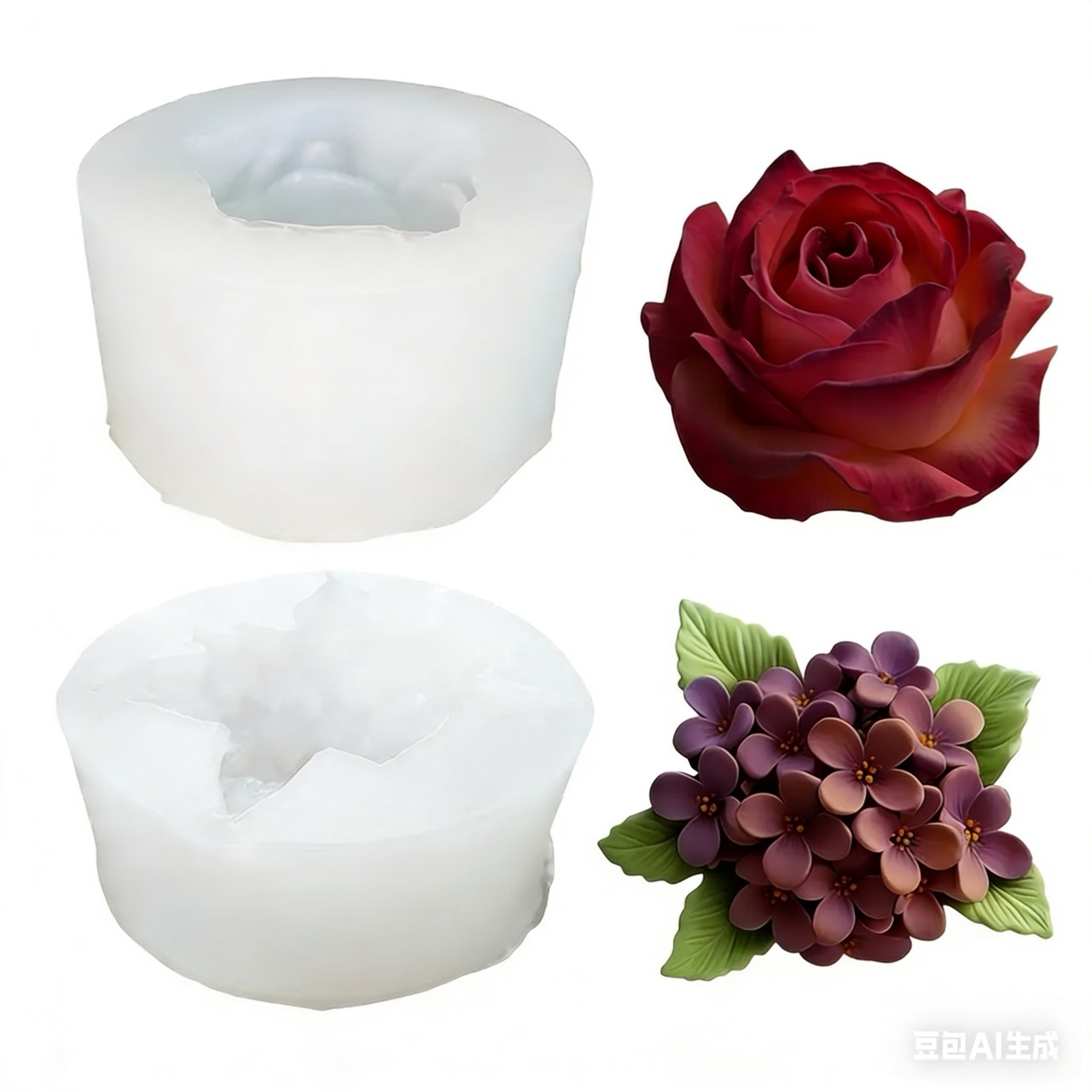 Resin Art Wedding Gift - Moules en silicone 3D en deux