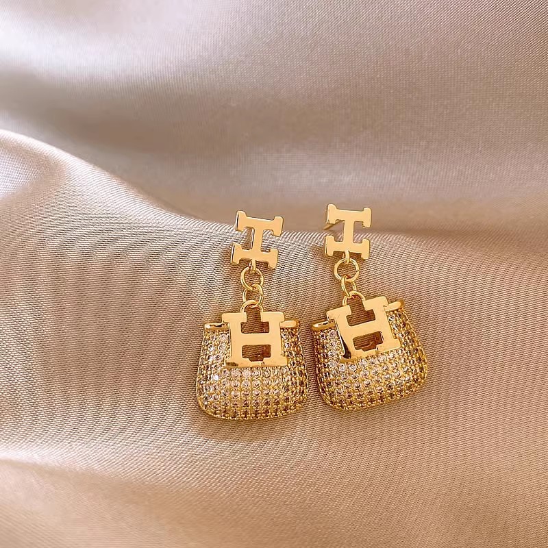 Resin Art Alphabet - Boucles d'oreilles en métal avec lettre