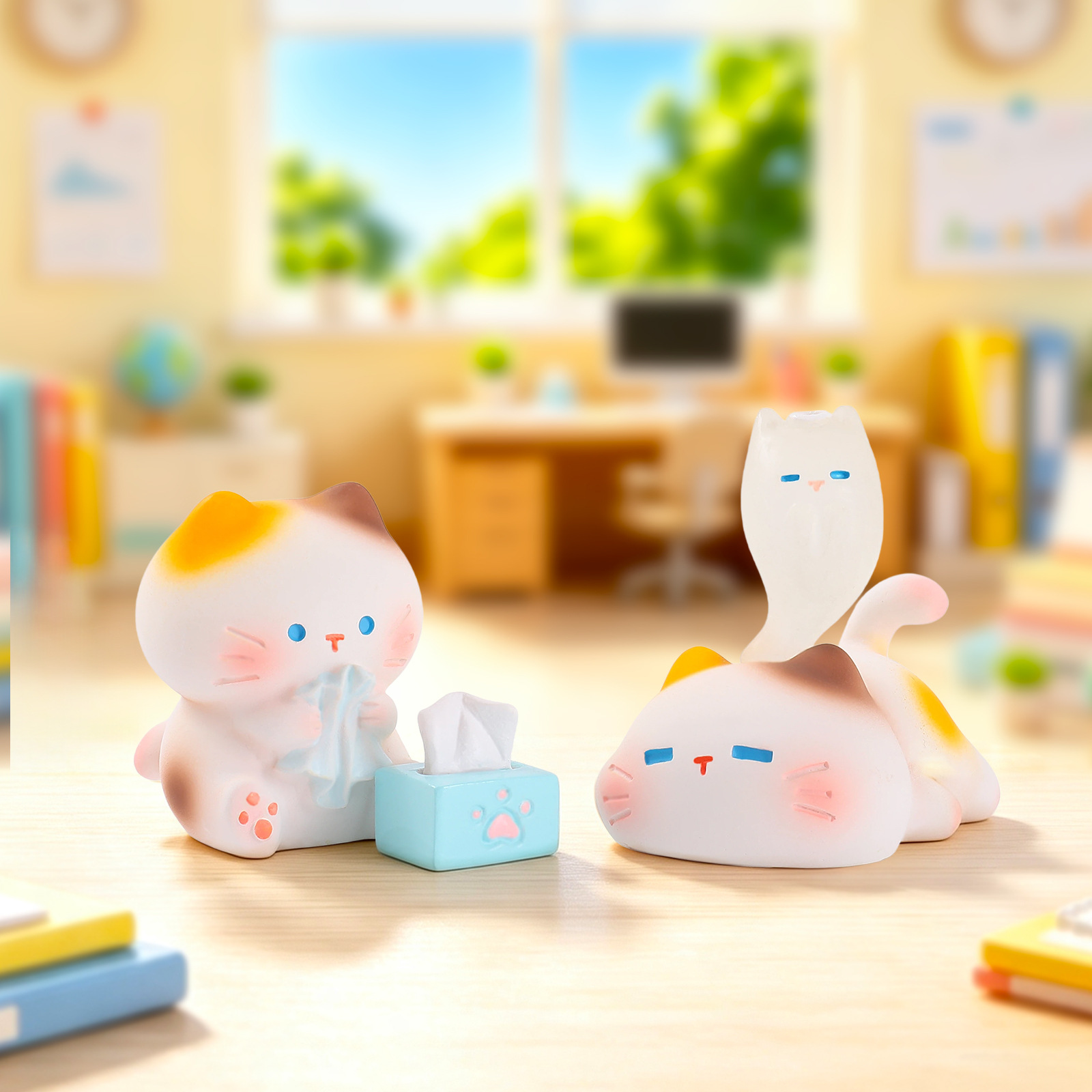 Figurine de chaton travaillant - Resin Art Case avis et prix