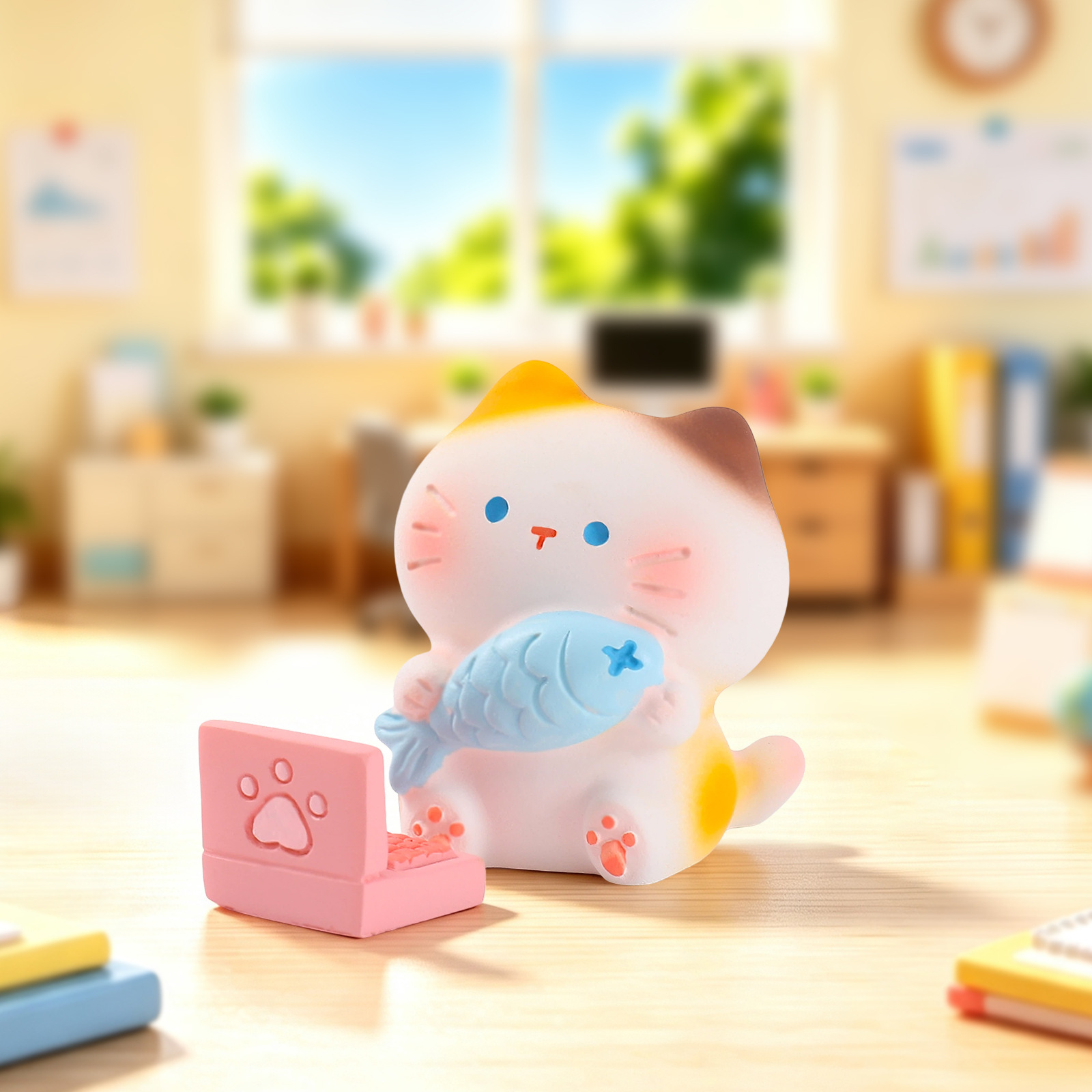 Figurine de chaton travaillant - Resin Art Case avis et prix