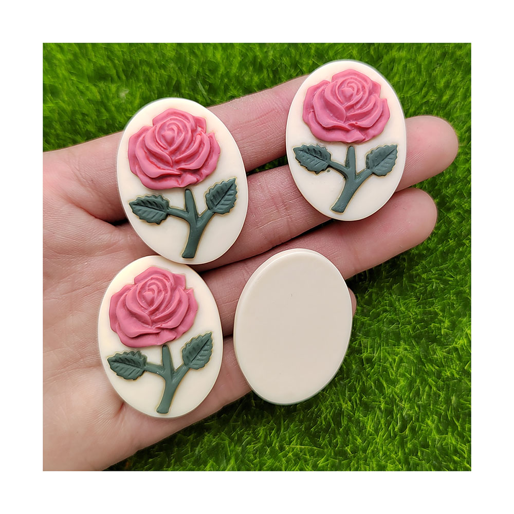 Breloque camée rose en résine  - Resin Art Alphabet avis et prix